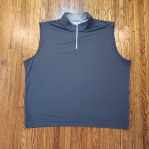 Peter Millar Quarter Zip Performance Vest Mens Size 4XL Golf Grey